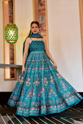 Everywhere Designer Rama Silk Cotton Stitched Suit With Dupatta - Anbazaar | Grocsy