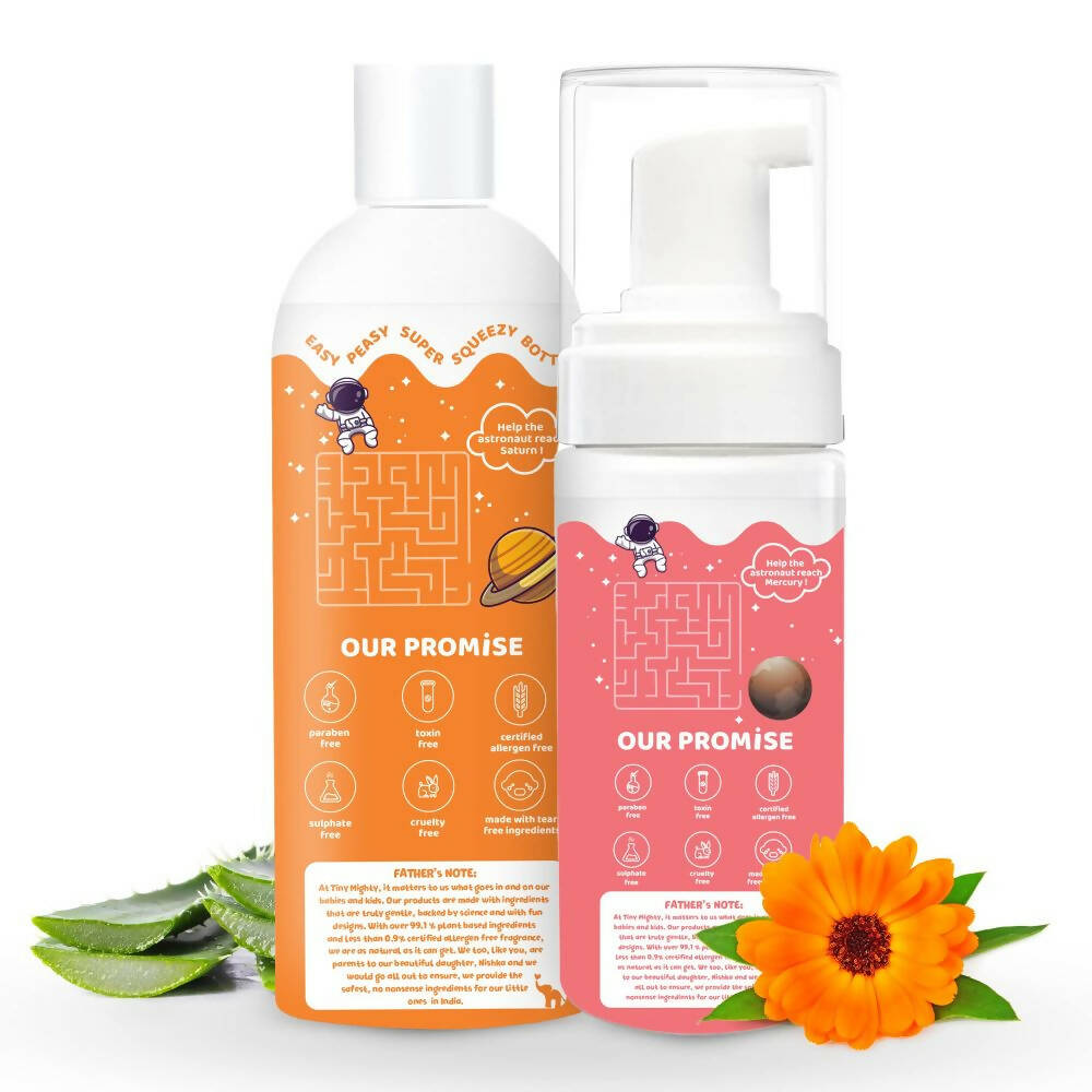 Tiny Mighty Kids Body Wash & Foam Wash Combo | Grocsy
