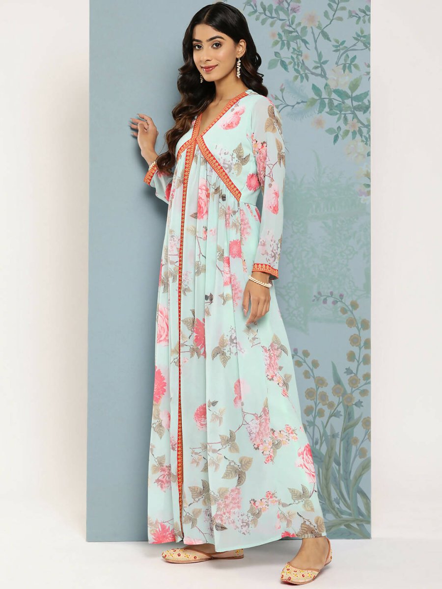 Ahalyaa Women's Traditional wear Kurta Set - Blue | Grocsy