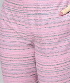Vamika Printed Cotton Pink Party Wear/Casual Wear Women's Kurta Set/Suit | Grocsy