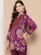 Ahalyaa Women's Traditional wear Tunic - Purple | Grocsy