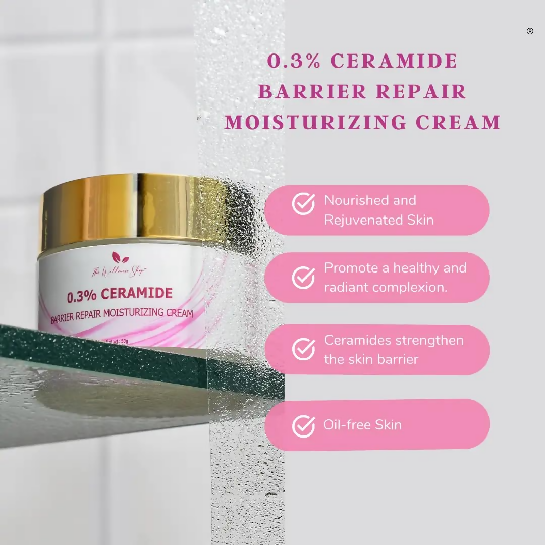 The Wellness Shop 0.3% Ceramide Moisturizer Cream | Grocsy