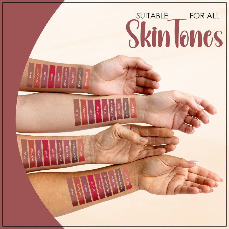 Baked Beauty Liquid Matte Lipstick Nude Palette (Set of 9) | Grocsy