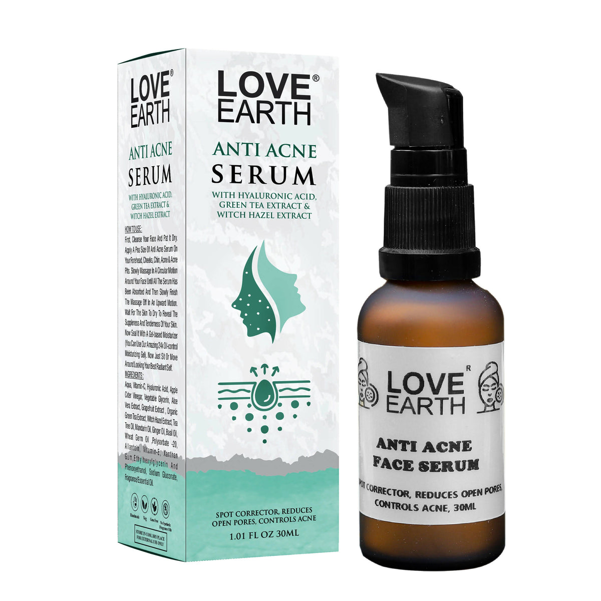 Love Earth Anti Acne Face Serum | Grocsy