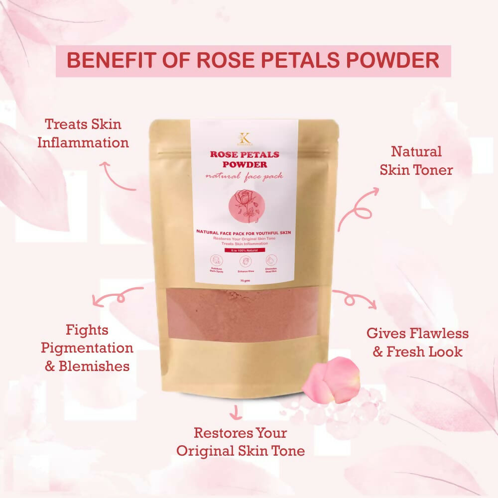 Kimayra Rose Petals Powder For YouthFul Skin & Glowing Skin Care | Grocsy