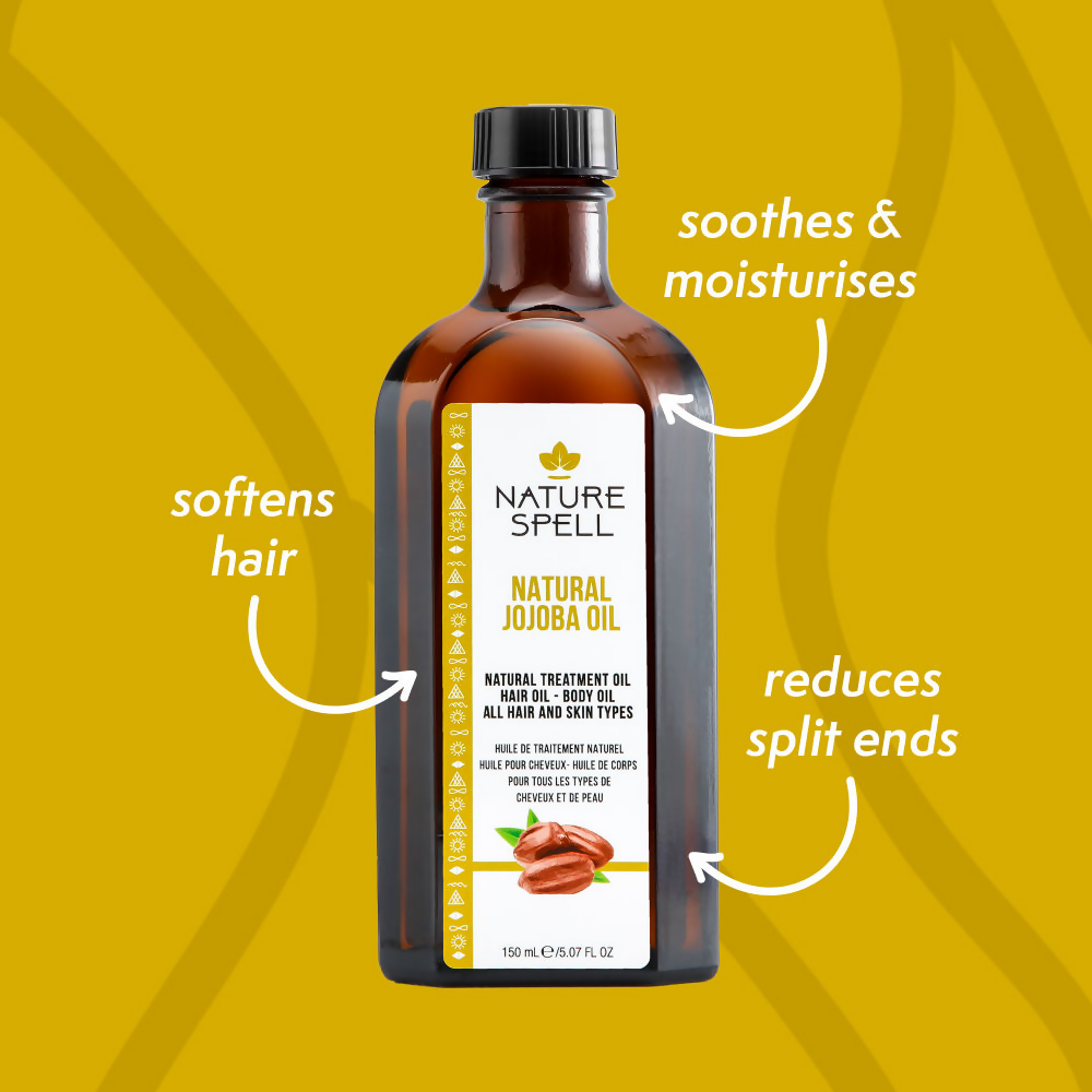 Nature Spell Jojoba Oil For Hair & Skin | Grocsy