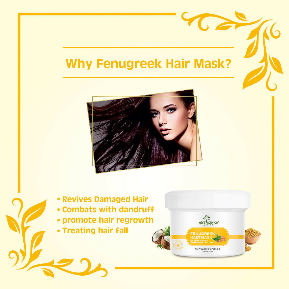 Earth Science Ayurveda Fenugreek Hair Mask | Grocsy