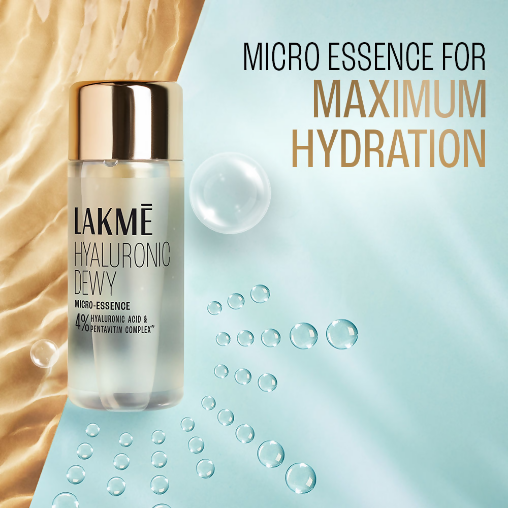 Lakme Hyaluronic Dewy Micro Essence With 4% Hyaluronic Acid | Grocsy
