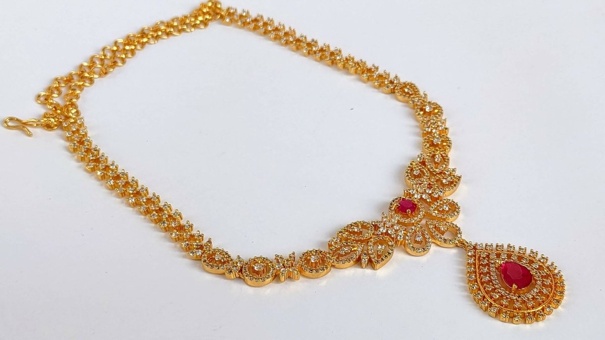 AD Ruby Necklace | Grocsy