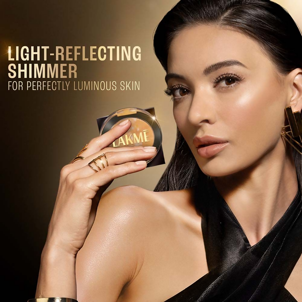 Lakme Glitterati Marble Highlighter - Gold Goddess | Grocsy