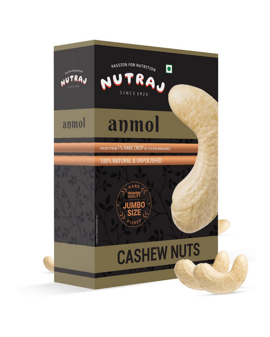 Nutraj Anmol Cashew Nuts (Jumbo Size Kaju) | Grocsy