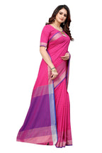 Vamika Pink Cotton Silk Saree | Grocsy