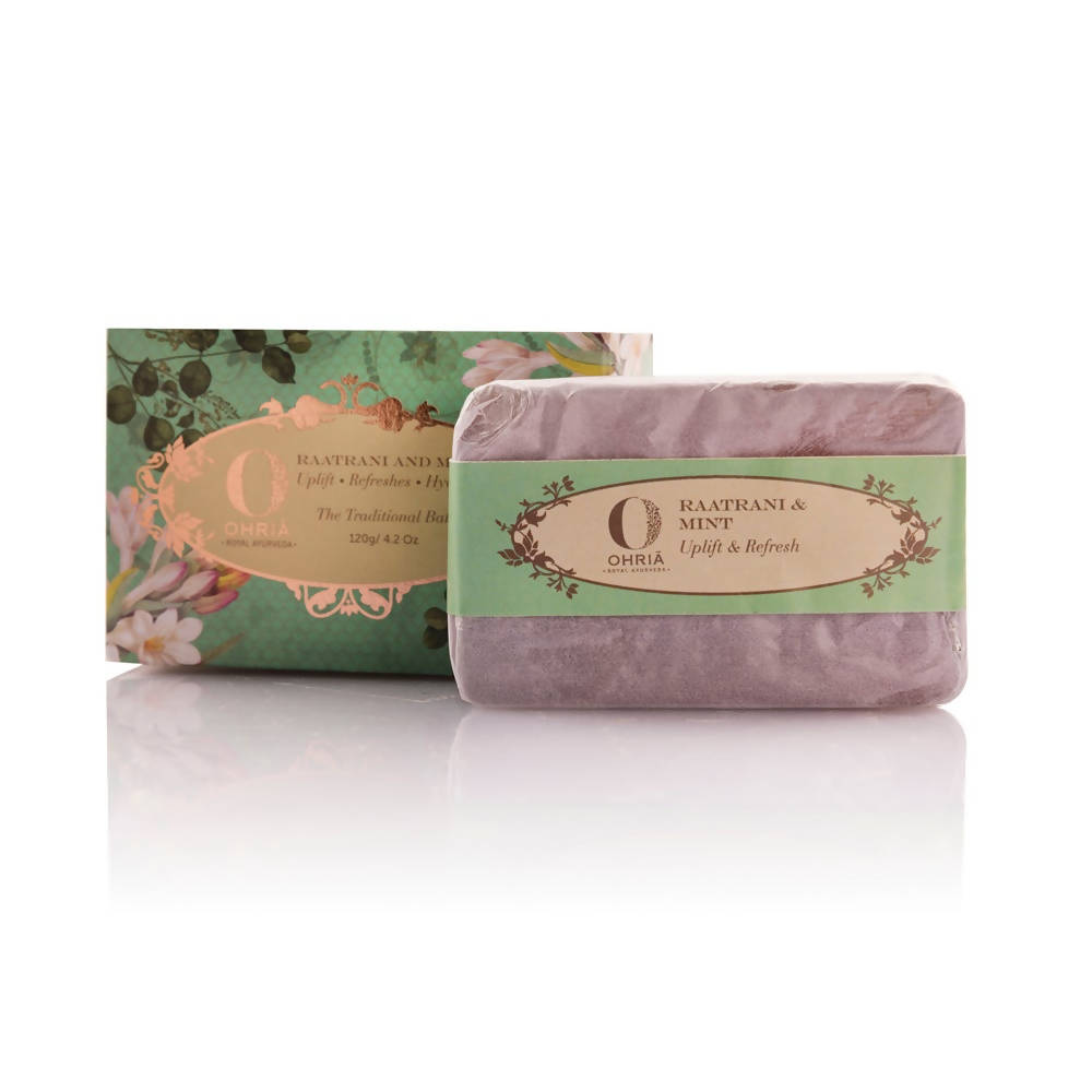 Ohria Ayurveda Raatrani And Mint Bathing Bar | Grocsy