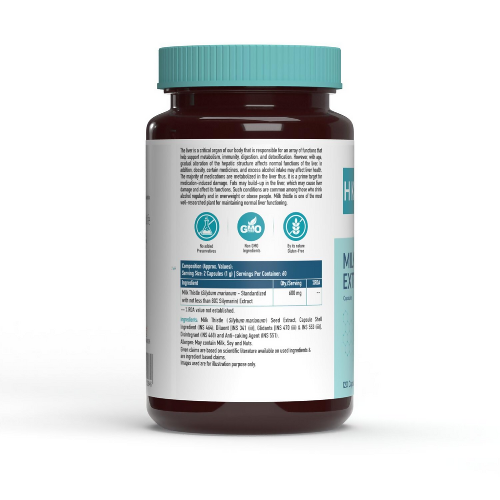 HK Vitals Milk Thistle Extract Capsules | Grocsy