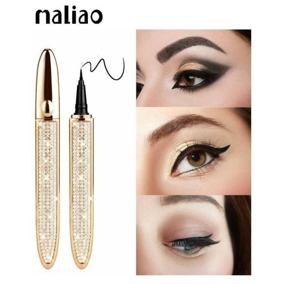 Maliao 24H Stay Waterproof Ultimate Black Liquid Eyeliner | Grocsy