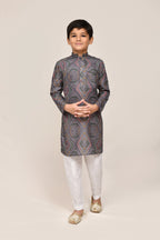 Joban Fashion Linen Cotton red Kurta With Straight Fit Pant | Grocsy