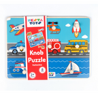 Nesta Toys Wooden Vehicle Knob Puzzle (8 Pcs) | Grocsy