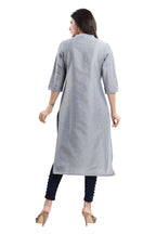 Snehal Creations Grey Cotton Silk Formal Wear Tunic For Women | Grocsy