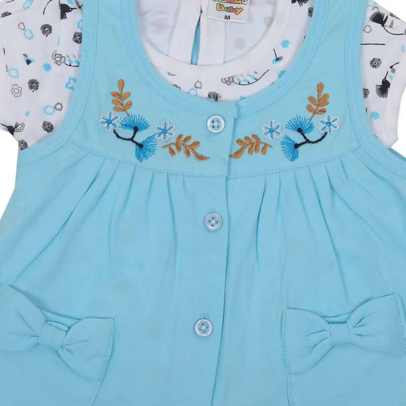 NammaBaby Baby Girl's A-Line Mini Frock Dress - Blue 114 | Grocsy