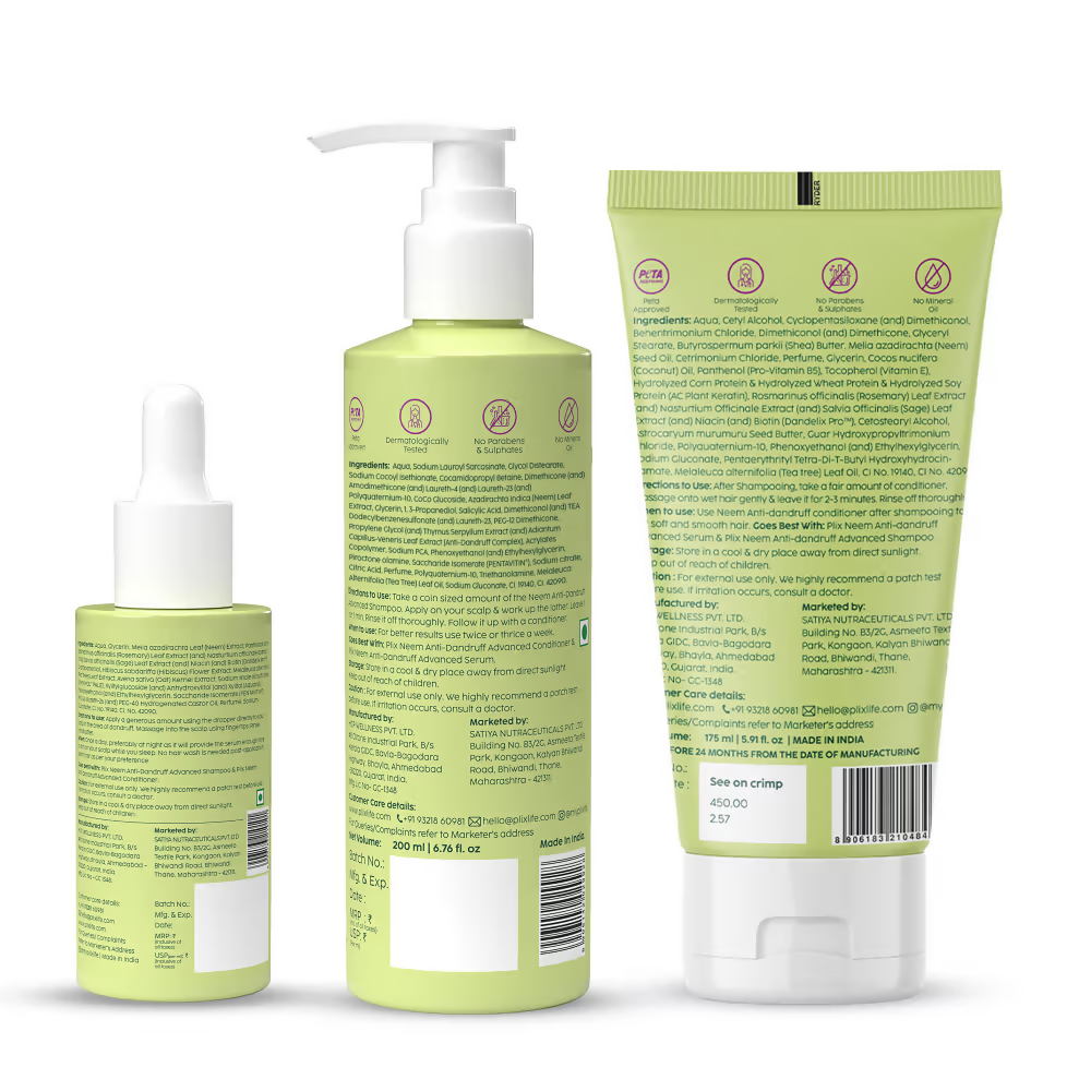 PLIX The Plant Fix Neem Anti-Dandruff Kit | Grocsy
