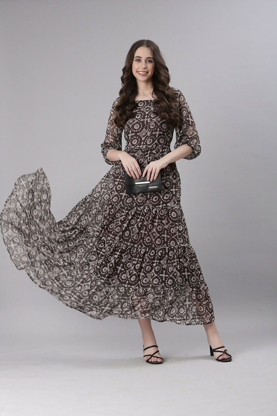 Souchii Printed Maxi Dress | Grocsy