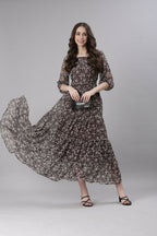 Souchii Printed Maxi Dress | Grocsy
