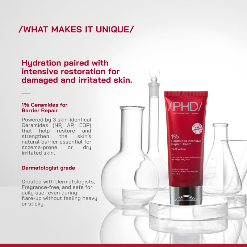 Proven Honest Derma (PHD) 1% Ceramides Intensive Repair Face Cream | Grocsy