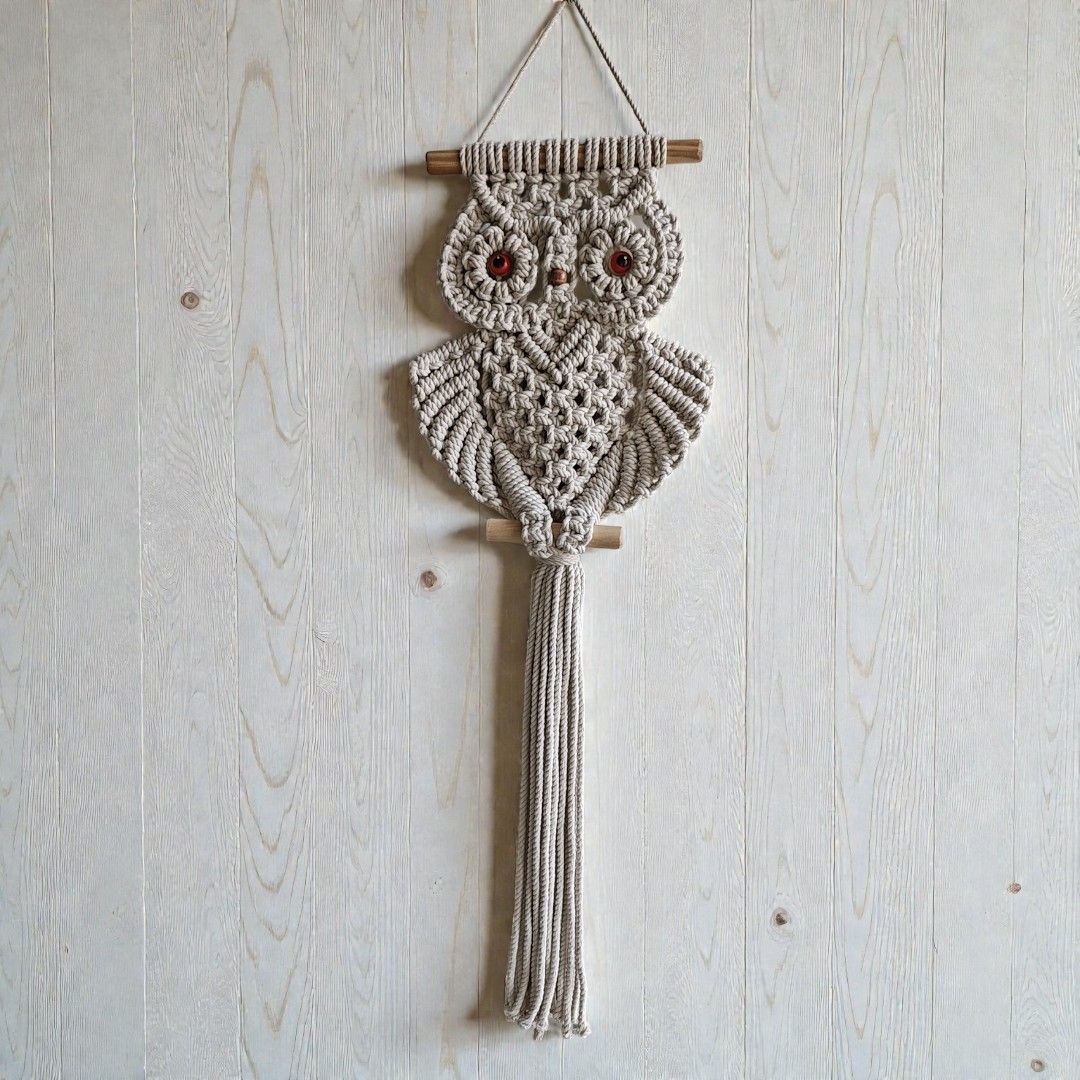 Sun Mun Decors Premium Macrame Owl | Grocsy