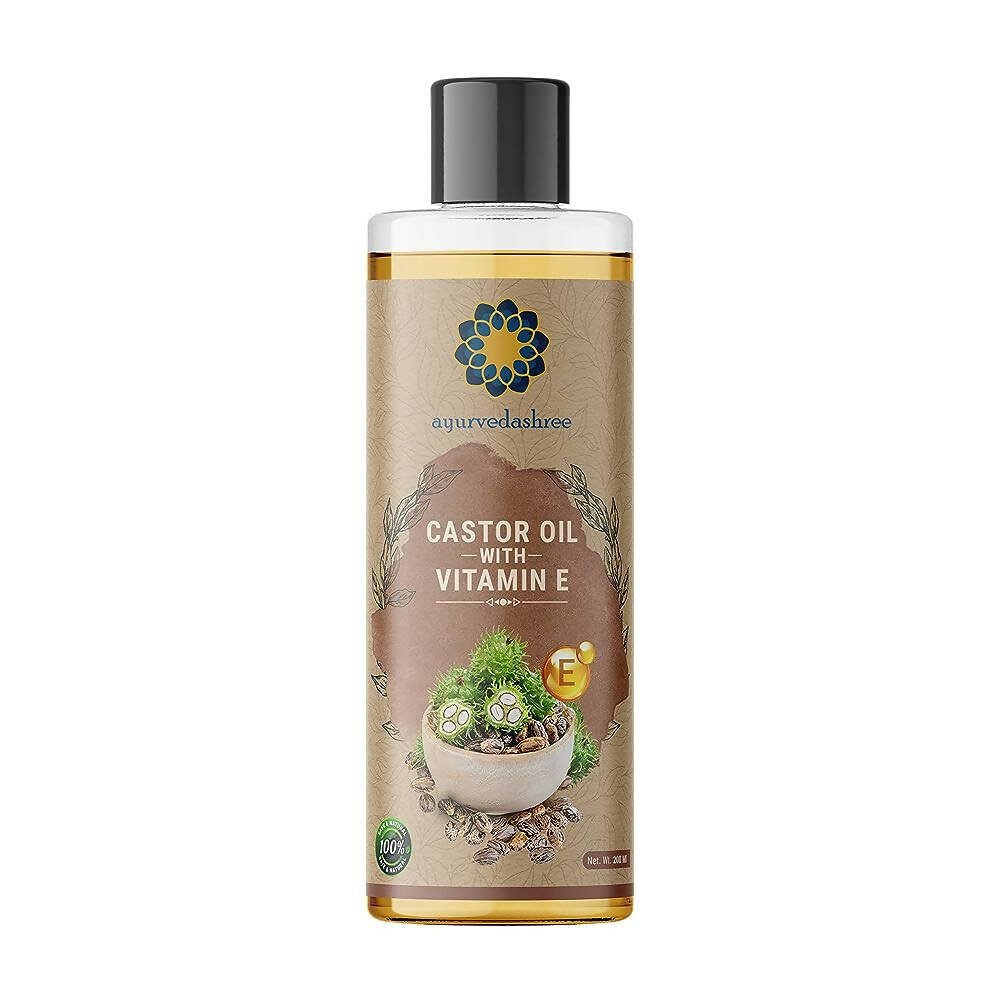 Ayurvedashree Cold-Pressed Castor Oil with Vitamin E | Grocsy