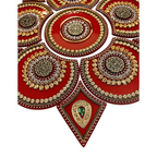 Moira Rangoli Big Acrylic Red for Festival Decorations | Grocsy