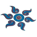 Kundan HandiKrafts Handcrafted Light Skyblue Colour Kundan Rangoli | Grocsy