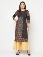 Aniyah Rayon Flared Slip-On Golden-Beige Palazzo | Grocsy