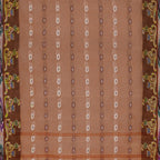 Exclusive Collection 100% Pure Cotton Brown Tant Saree With Hand Weaving Work | Grocsy