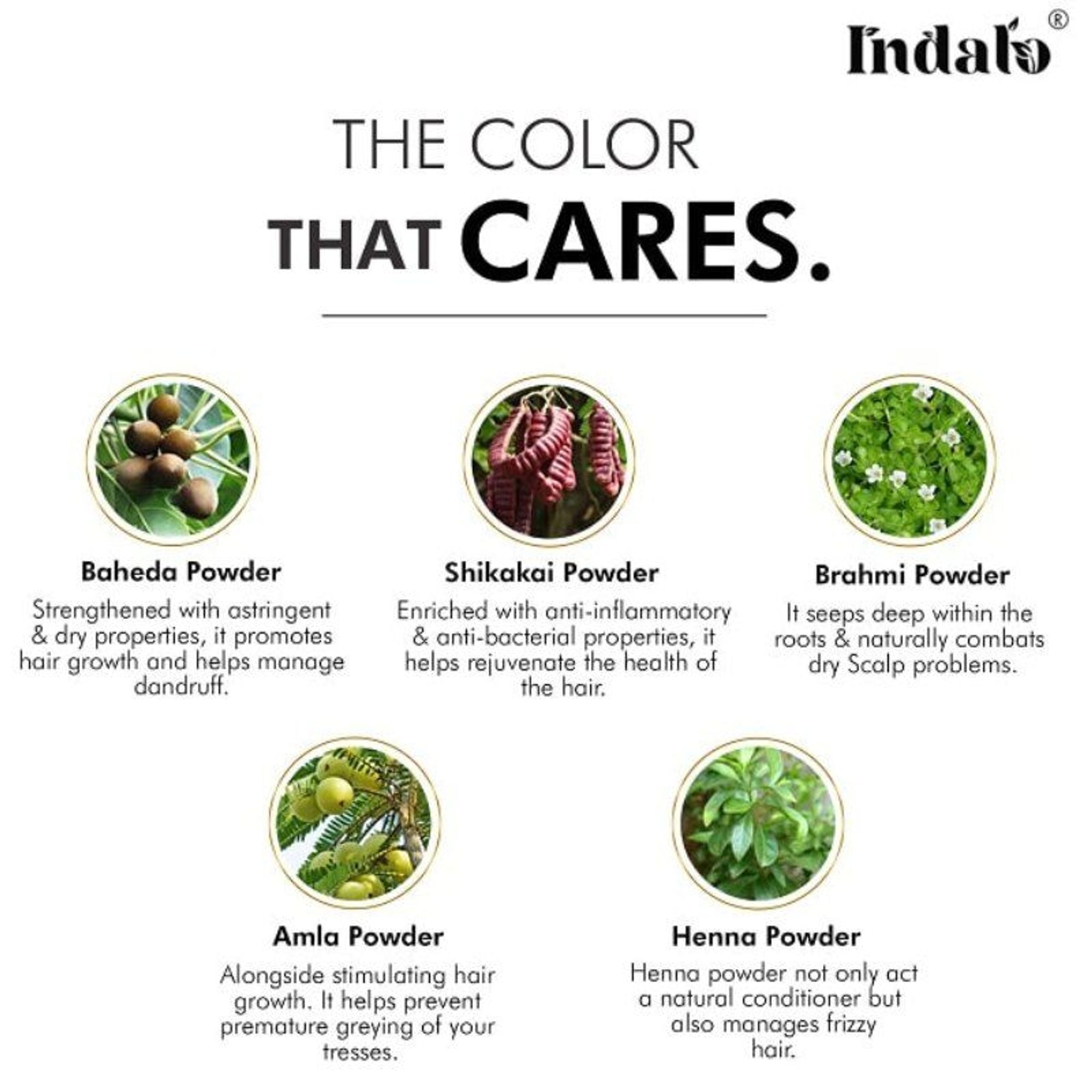 Indalo Ammonia-Free Vibrant Brown Hair Color With Natural Ingredients - Brown | Grocsy
