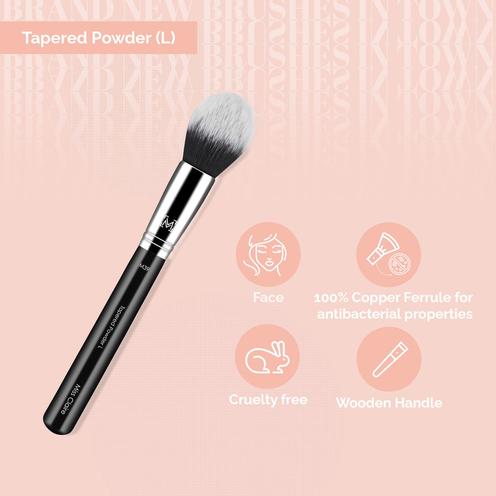 Miss Claire M39 - Tapered Powder (L) Brush - Chrome | Grocsy