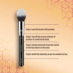 Miss Claire M39 - Tapered Powder (L) Brush - Chrome | Grocsy