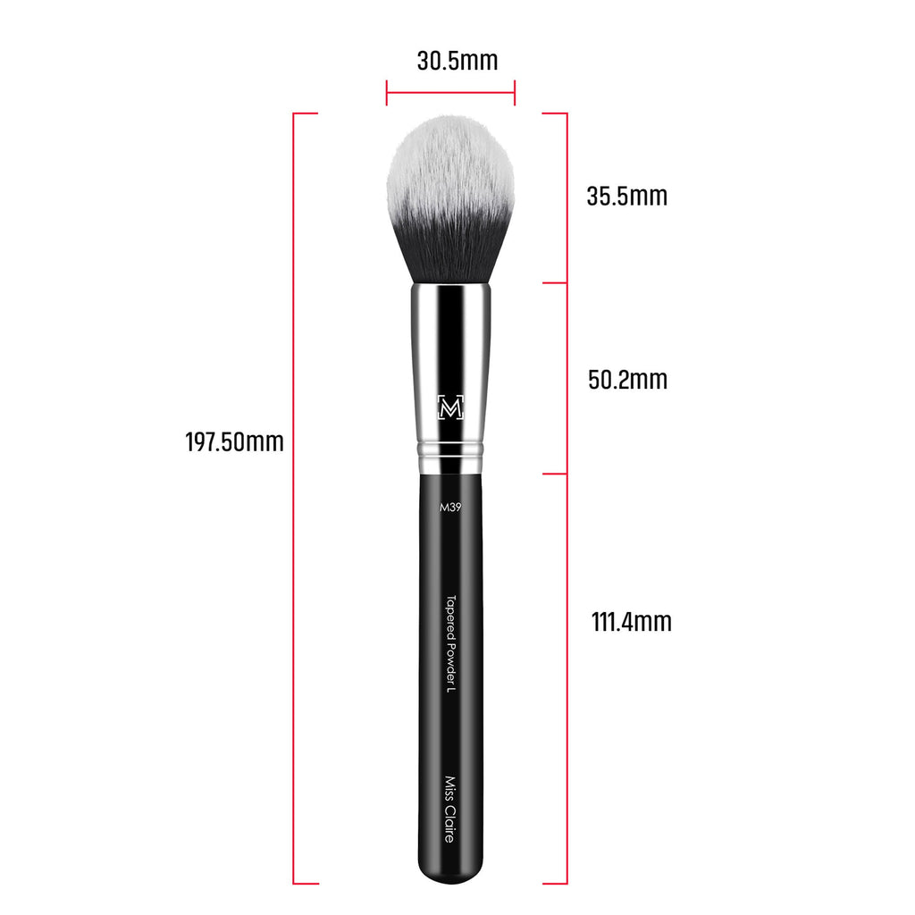 Miss Claire M39 - Tapered Powder (L) Brush - Chrome | Grocsy