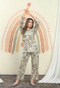 Monjolika Fashion White Color Printed Rayon Designer Co Ord Set | Grocsy