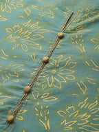 HERE&NOW Women Green & Golden Printed Straight Kurta | Grocsy