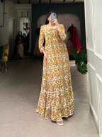 Lorenvalley Mustad Georgette Printed Gown | Grocsy