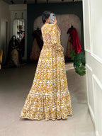 Lorenvalley Mustad Georgette Printed Gown | Grocsy