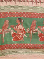 Saree Mall Peach-Coloured & Red Printed Saree | Grocsy