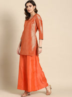 All About You Women Woven Design Regular Kurta with Palazzos & Dupatta | Grocsy
