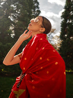 Monjolika Fashion Red Color Silk Women'S Traditional Saree | Grocsy