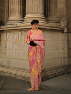Monjolika Fashion Peach Soft Silk Ceremonial Designer Saree | Grocsy
