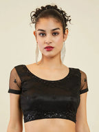 Tulsi Art Ravishing Black Sequins Net Reception Wear Lehenga Choli With Dupatta | Grocsy