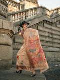 Monjolika Fashion Beige Color Woven Festival Wear Saree | Grocsy
