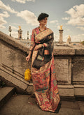 Monjolika Fashion Black Color Woven Festival Wear Saree | Grocsy