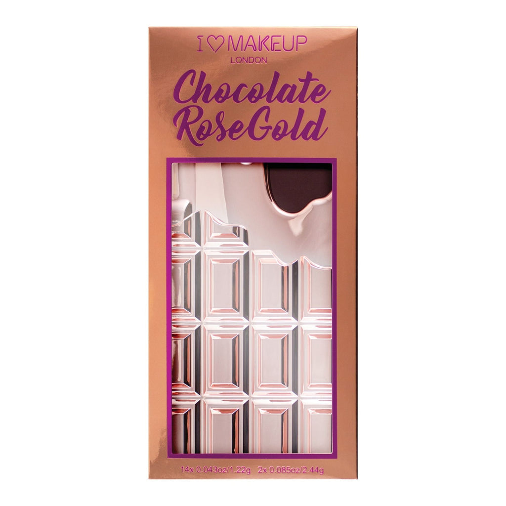 Makeup Revolution I Heart Chocolate - Rose Gold V4 Palette | Grocsy