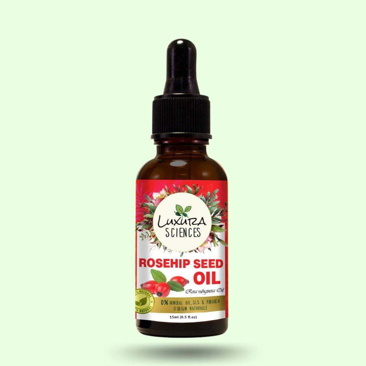 Luxura Sciences Organic Rosehip Seed Oil For Face | Grocsy